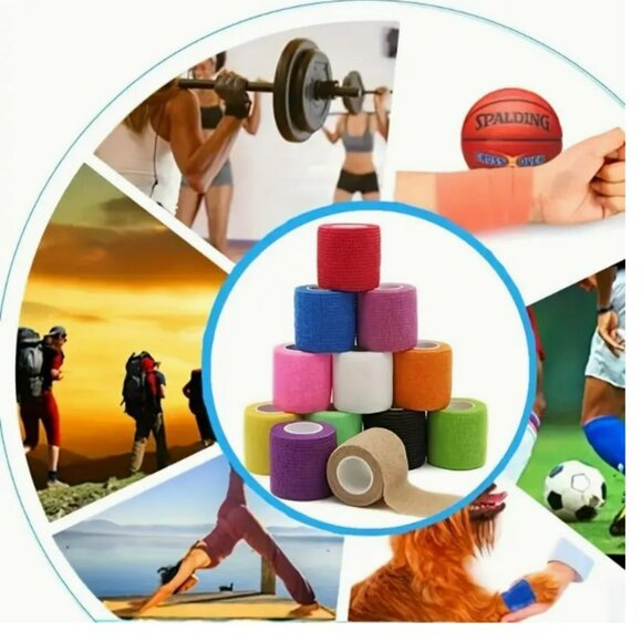 11 Pack 2" X 16.5Ft Self-Adhesive Elastic Bandages for Daily Use, Sports - NWT - Picture 2 of 3